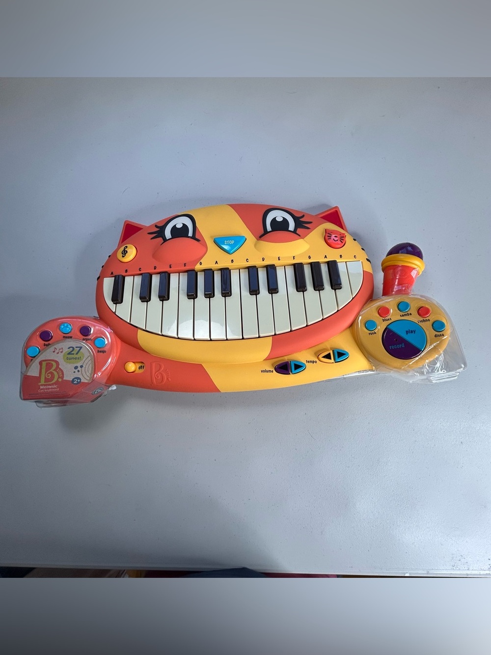 B Toys Meowsic Cat Keyboard Piano With Microphone Interactive Musical Toy New